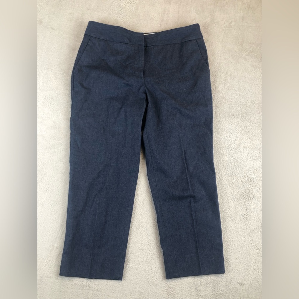 Talbots Pants Women Size 8P Blue Straight Leg  Pockets